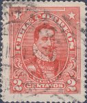 Chile correos 2 centavos Pedro de Valdivia postage stamp