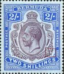 Bermuda postage stamp plate flaw Damaged leaf at bottom right