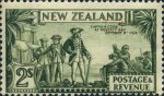 New Zealand Second Pictorials 2s Cook stamp plate flaw Coqk