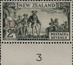 New Zealand Second Pictorials 2s Cook stamp plate flaw