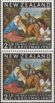 New Zealand 1963 stamp Christmas nosebag flaw