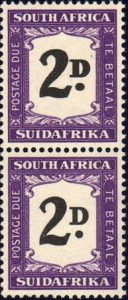 South Africa postage due stamp thick d variety