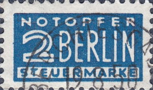 Notopfer Berlin Steuermarke Type II Zb