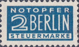 Notopfer Berlin Steuermarke Type III Zc