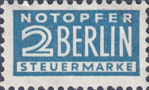 Notopfer Berlin Steuermarke Type IV Zd