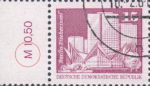 DDR Briefmarke Aufbau in der DDR Fischerinsel Plattenfehler