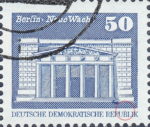 DDR Briefmarke Aufbau in der DDR Plattenfehler Neue Wache Berlin
