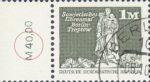 DDR Briefmarke Aufbau in der DDR Sowjetisches Ehrenmal Plattenfehler