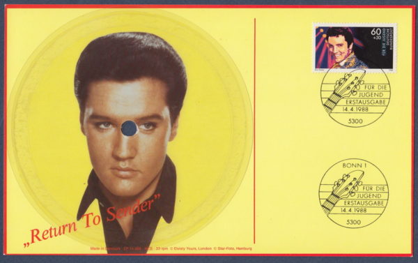 Elvis Presley - Return to Sender - FDC with gramophone record