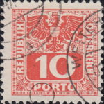 Austria 1945 10 pfennig postage due stamp error